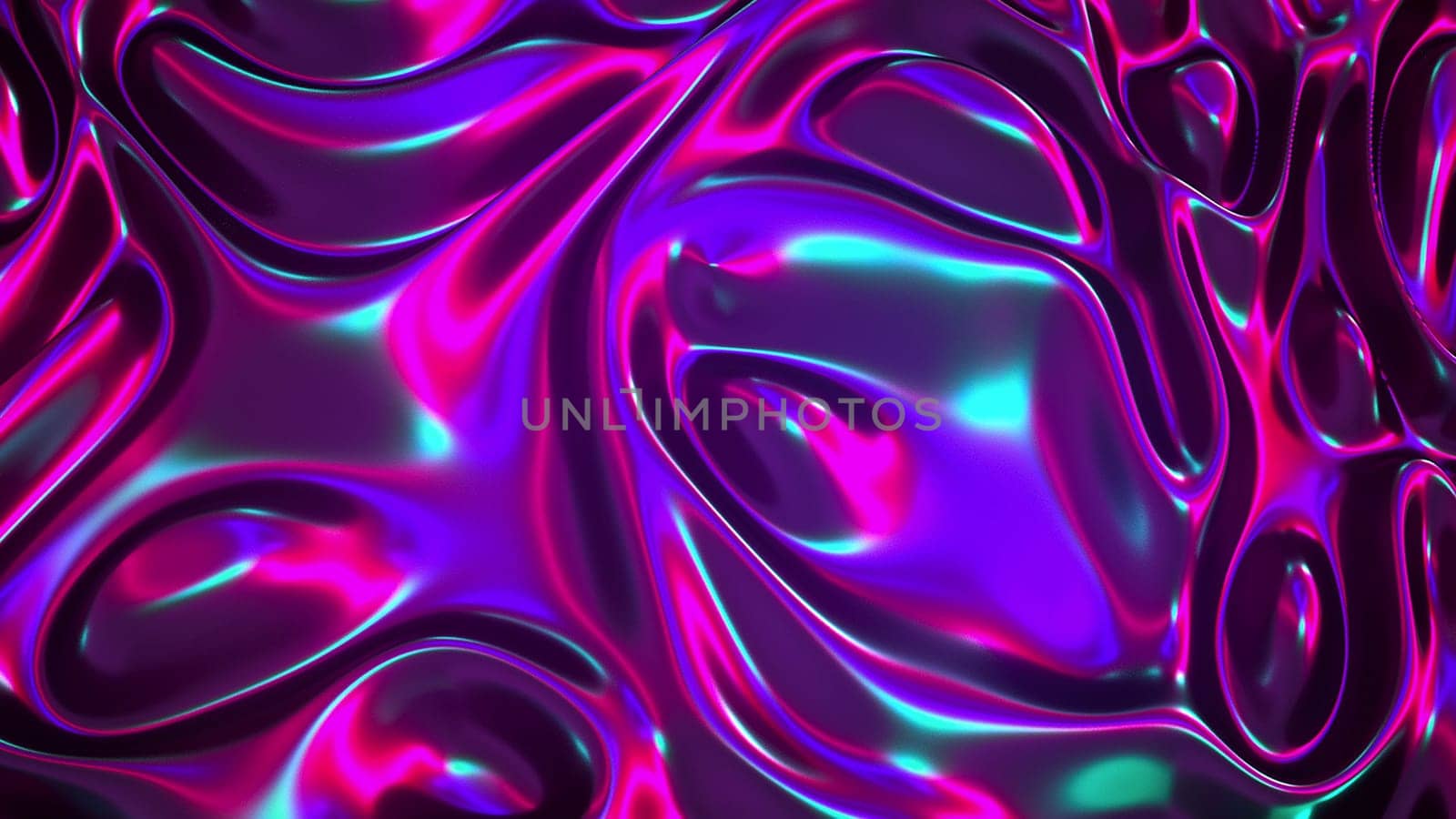 Computer generated realistic background of weaving iridescent fabric, 3D rendering background
