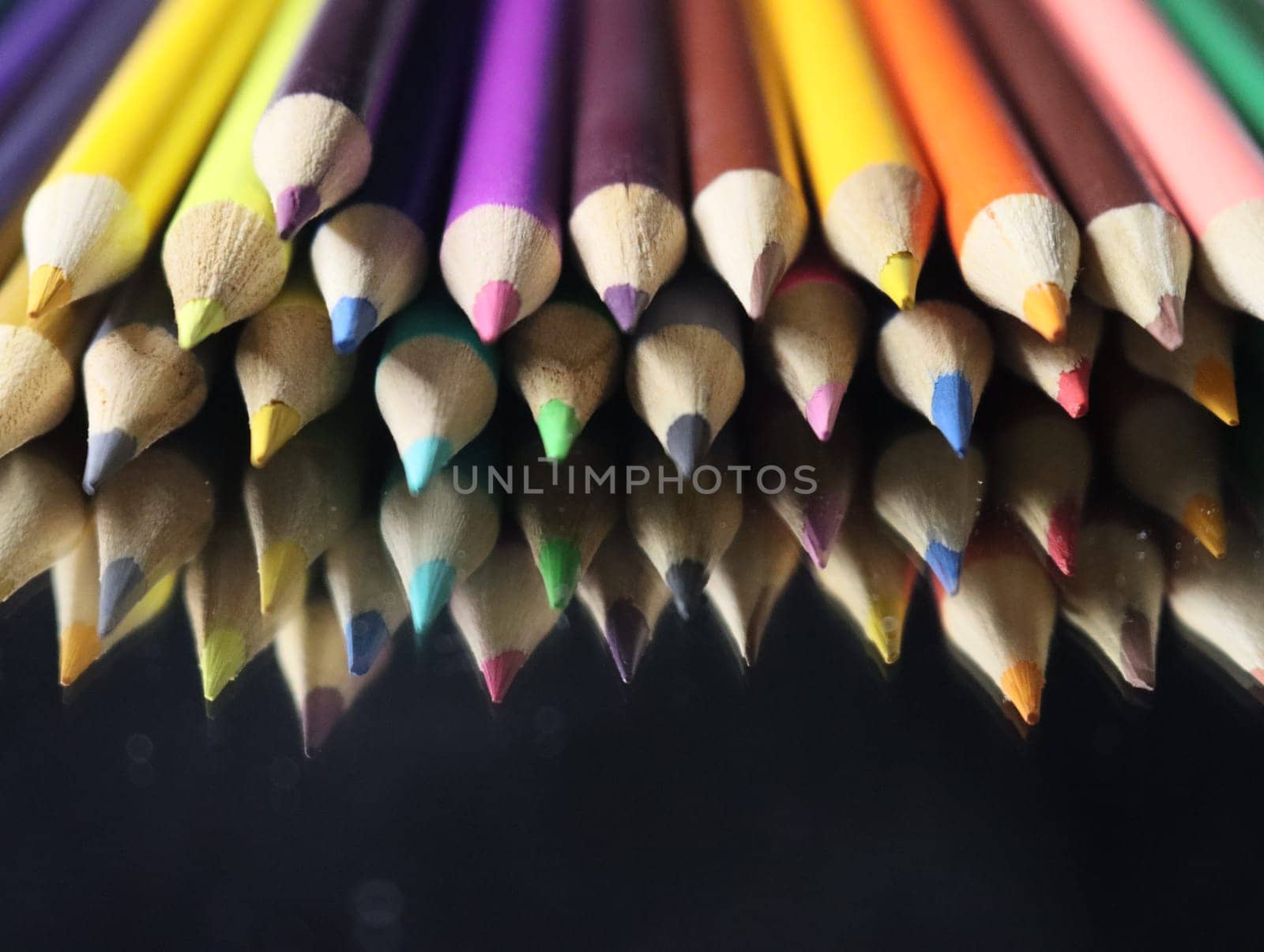 colored pencil blue green yellow many wood drawing