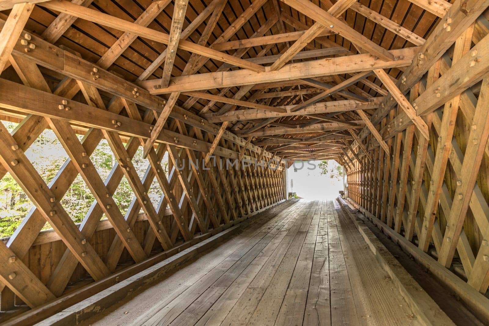 famous Williamsville covered bridge made of wood