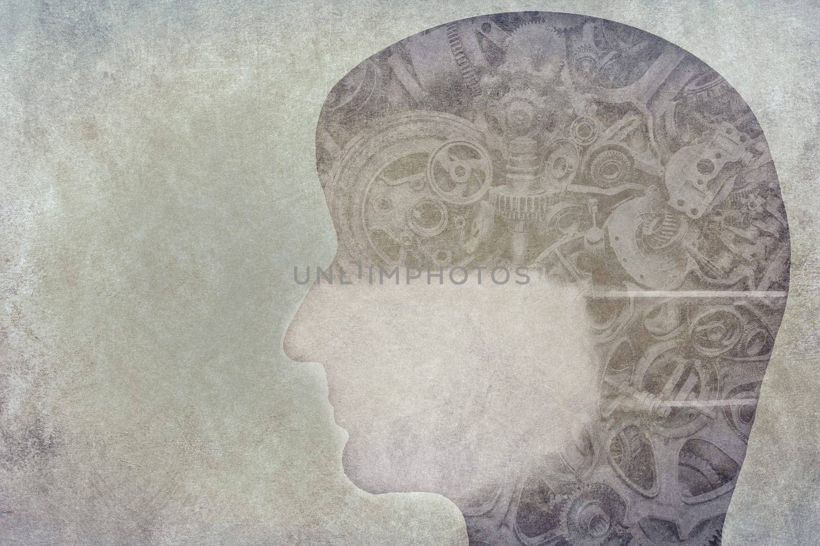 Silhouette of a human head wearing a mask, covid-19 virus, infected, quarantine,health issues