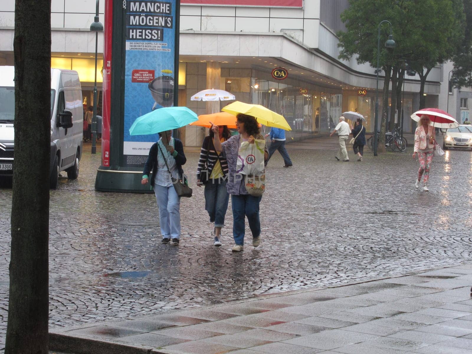Passers-by in the streets of Aachen