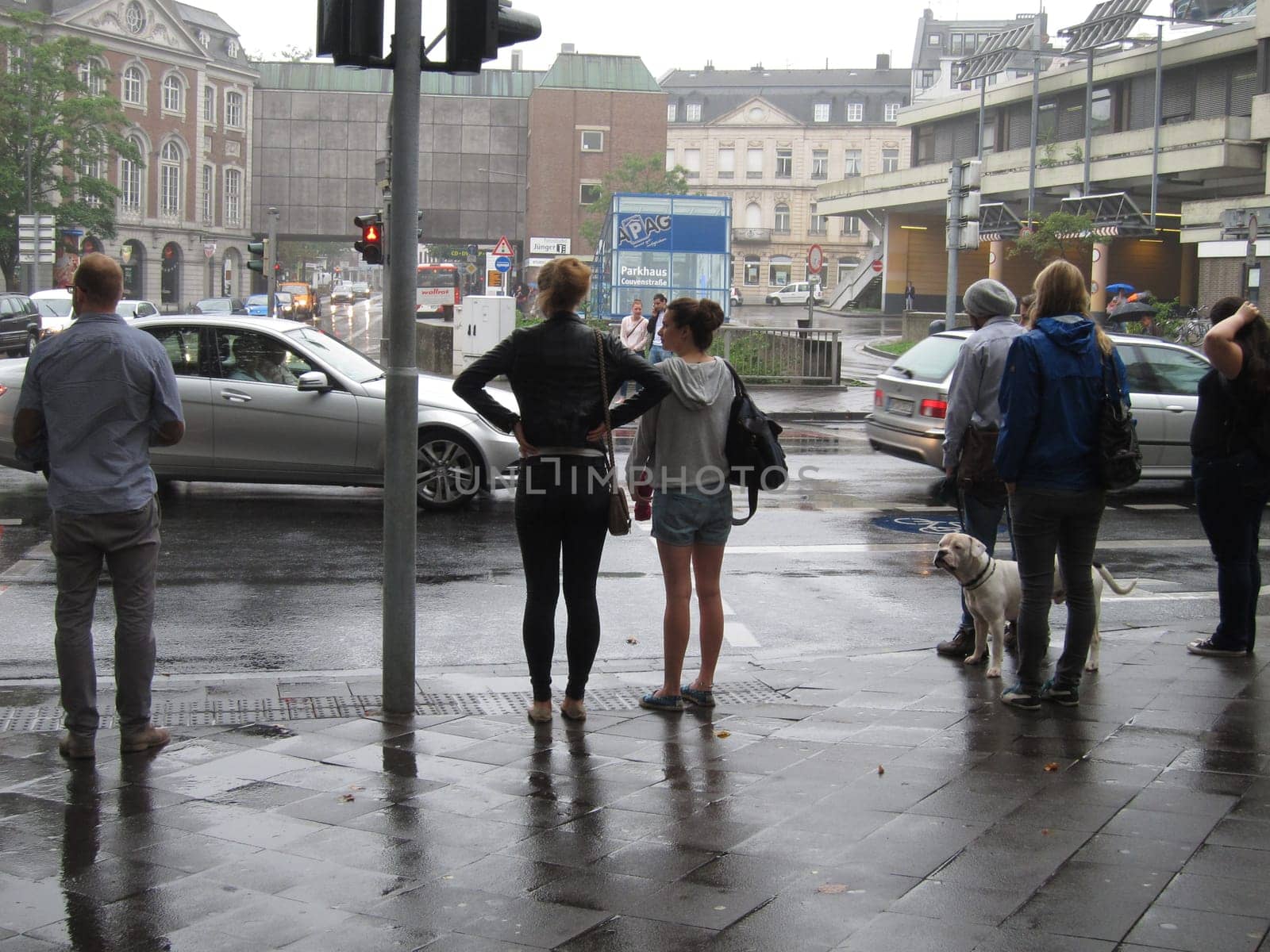 Passers-by in the streets of Aachen