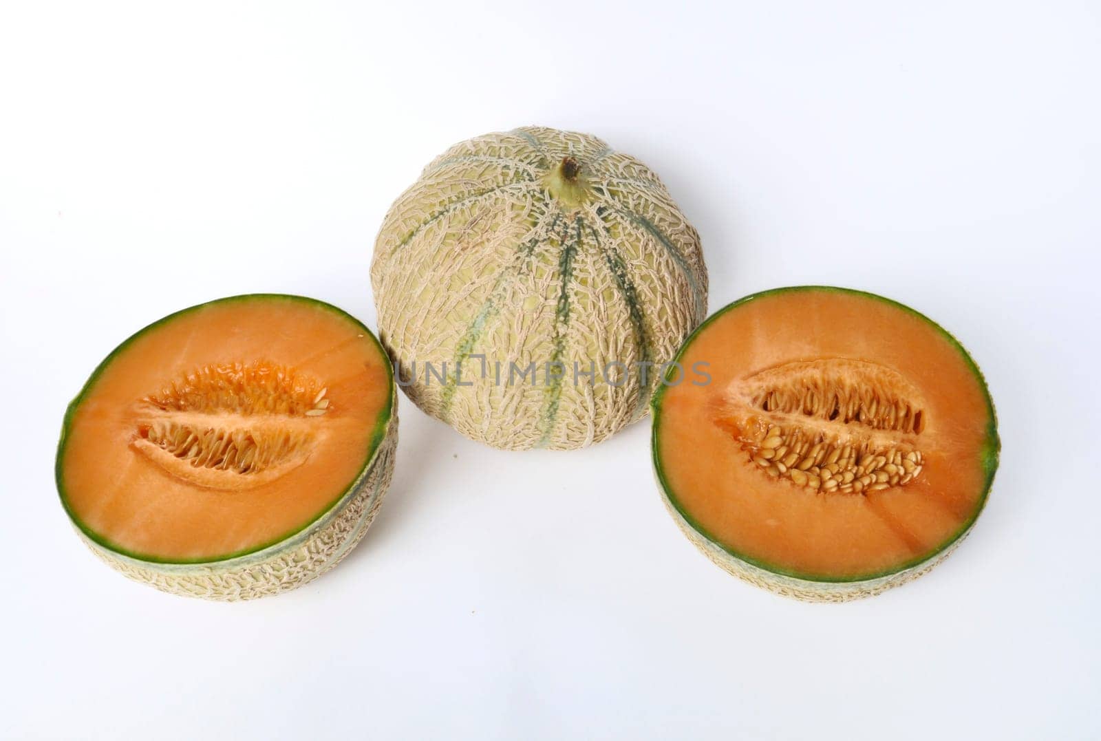 Melon on a white background