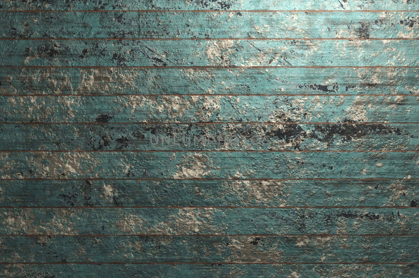 3d illustration. green wooden background