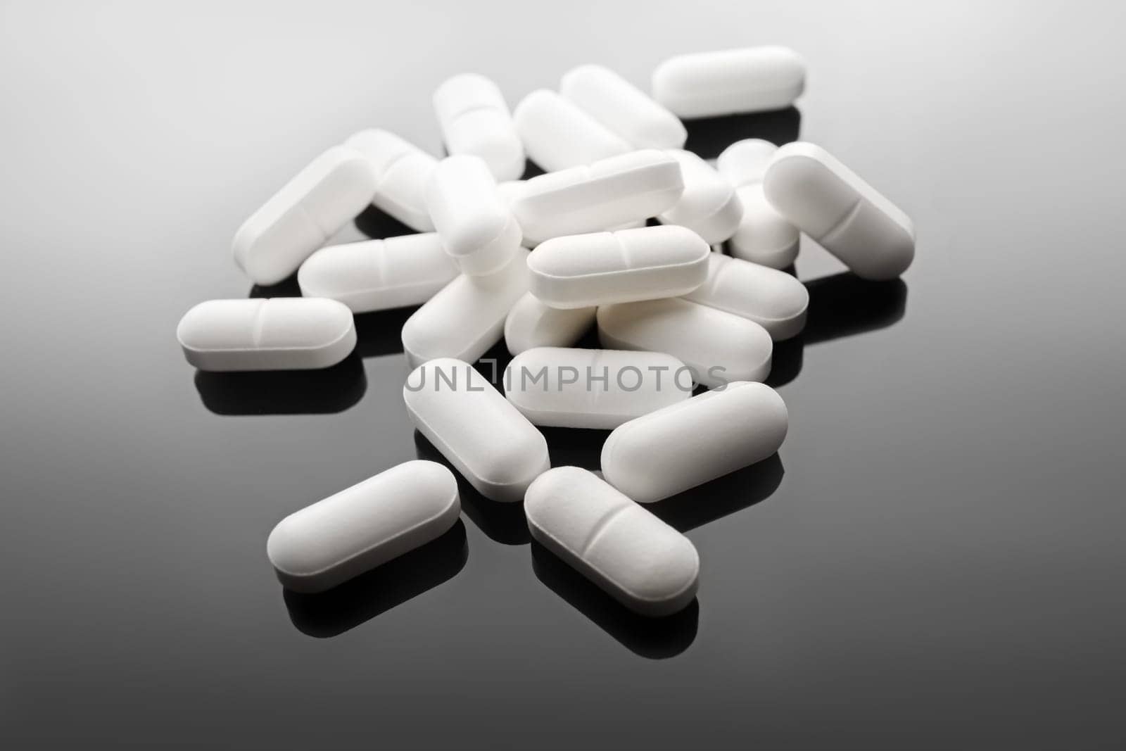 Pharmaceutical medicine pills. Medicine creative concept. Selective focus.
