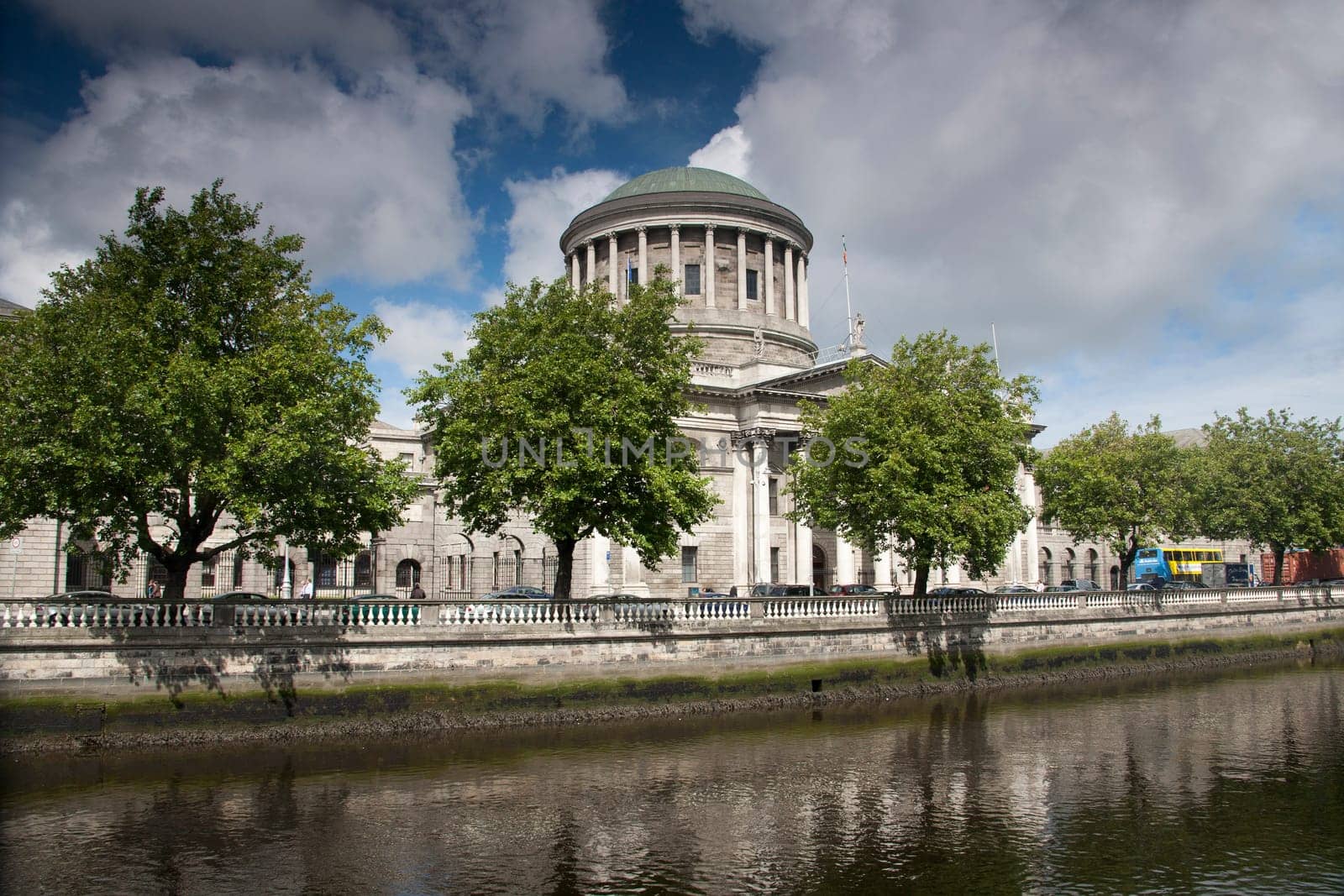 River Liffey in Dublin with the Four Courts Building