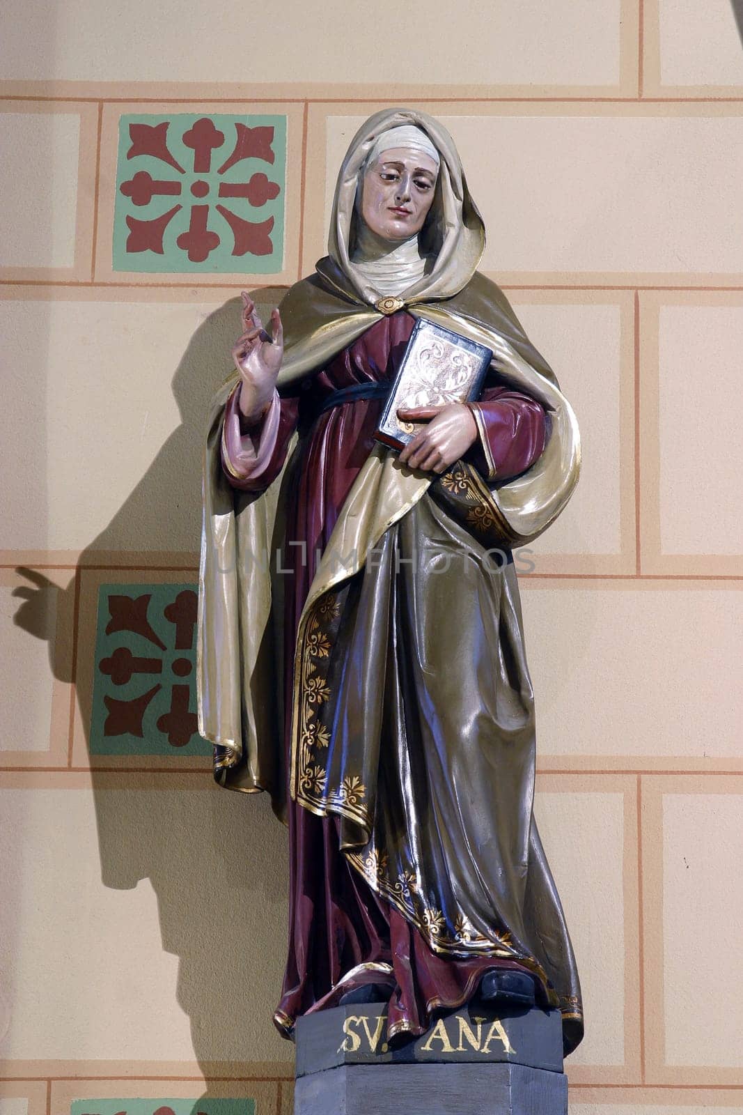 Saint Anne, statue in the parish church of the Annunciation of the Virgin Mary in Velika Gorica, Croatia