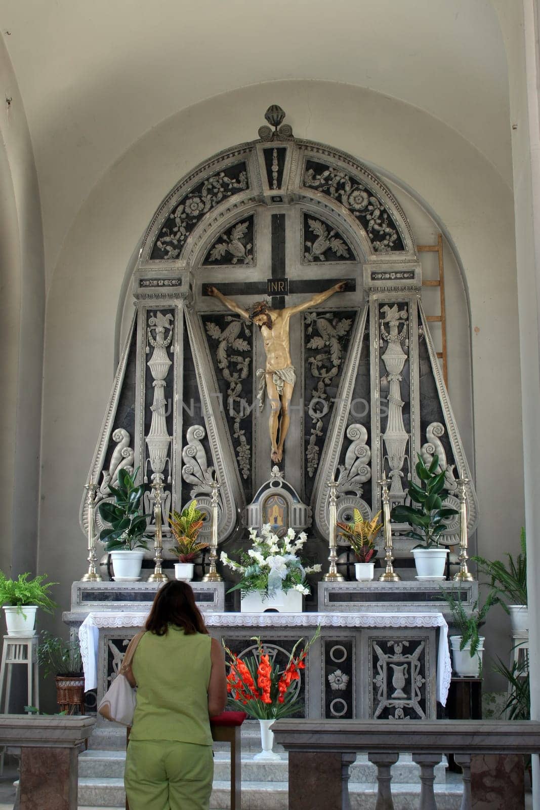Altar of the Holy Cross in the parish church of Our Lady outside the city in Sibenik, Croatia