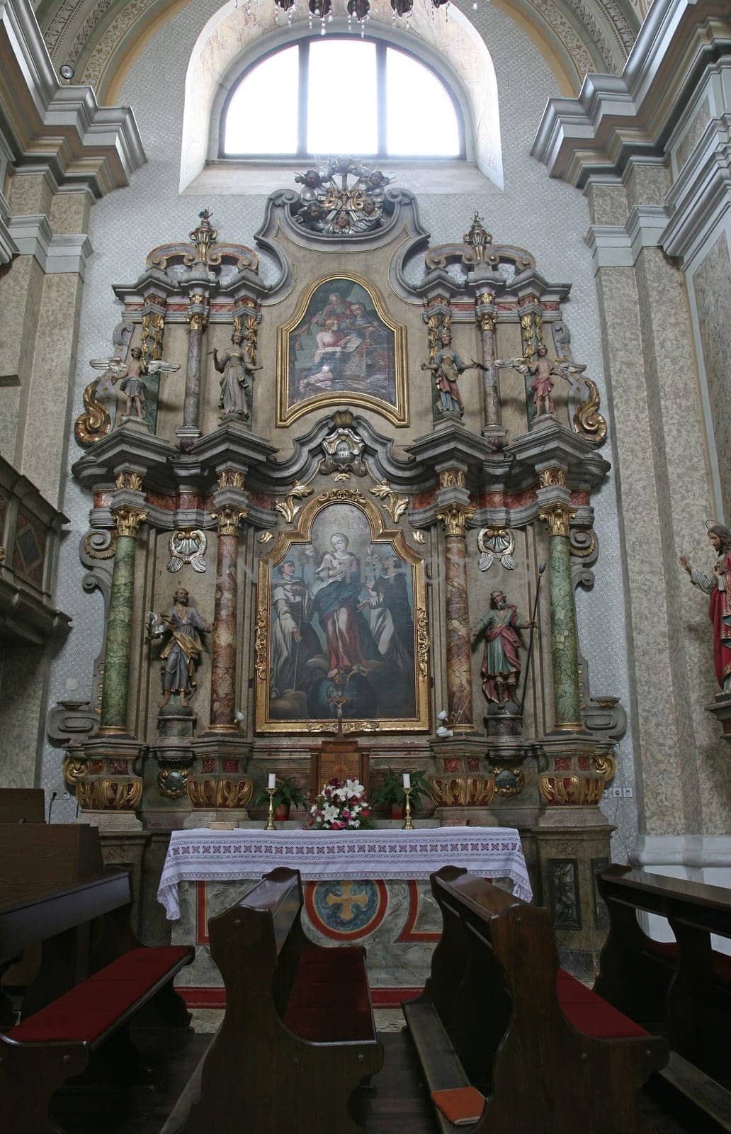 Altar of the Immaculate Conception in the Franciscan Church of St. Peter in Cernik, Croatia