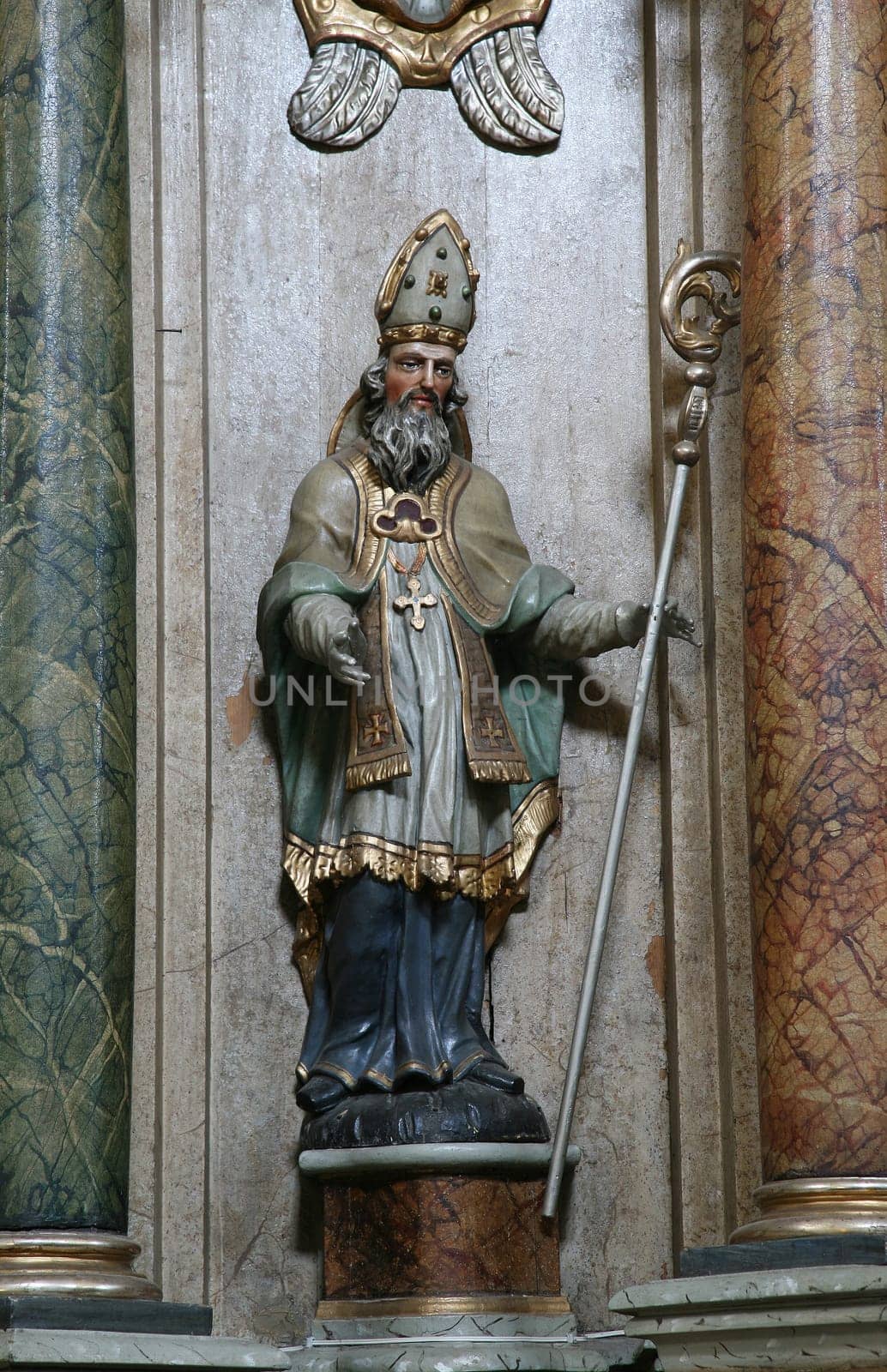 St. Valentine, statue on the altar of St. Anthony of Padua in the Franciscan Church of St. Peter in Cernik, Croatia