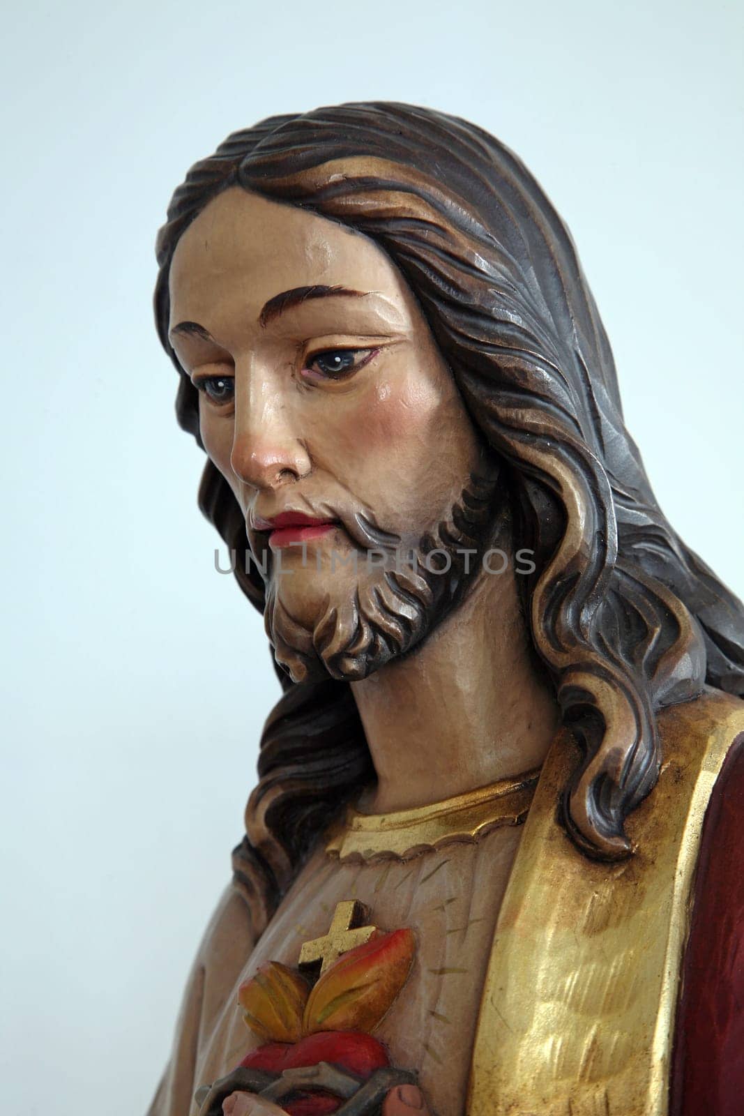 Sacred Heart of Jesus, statue in the church of Assumption of the Virgin Mary in Brodsko Vinogorje, Croatia