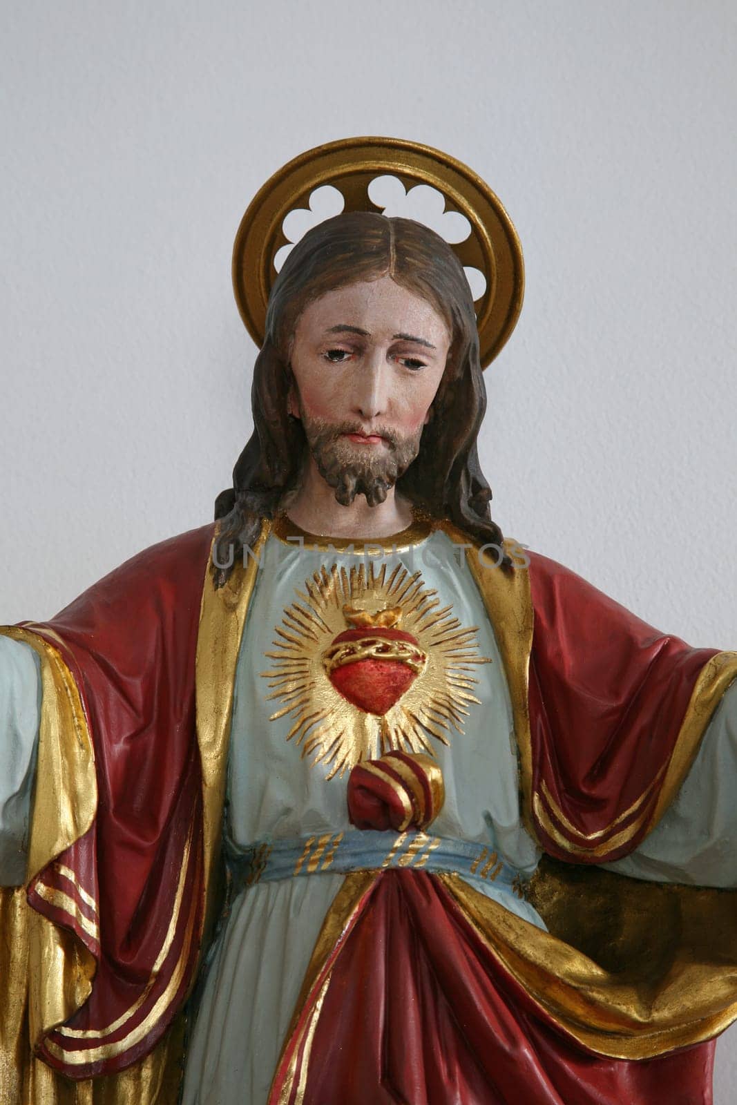 Sacred Heart of Jesus, statue in the church of Assumption of the Virgin Mary in Brodsko Vinogorje, Croatia
