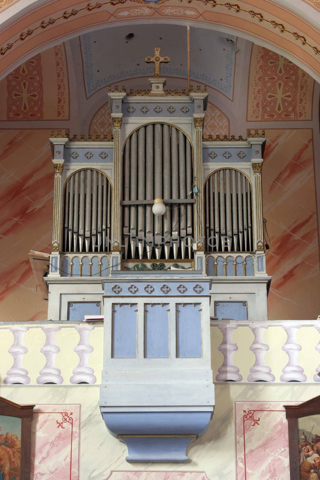 Organ in the Church of Saint Barbara in Carevdar, Croatia