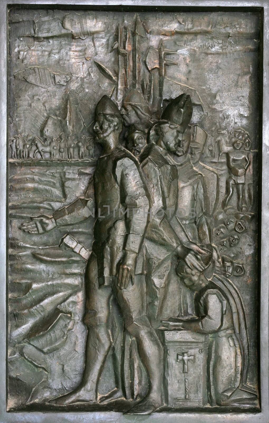 The doors of the baptistery in the Cathedral of St. James in Sibenik, Croatia