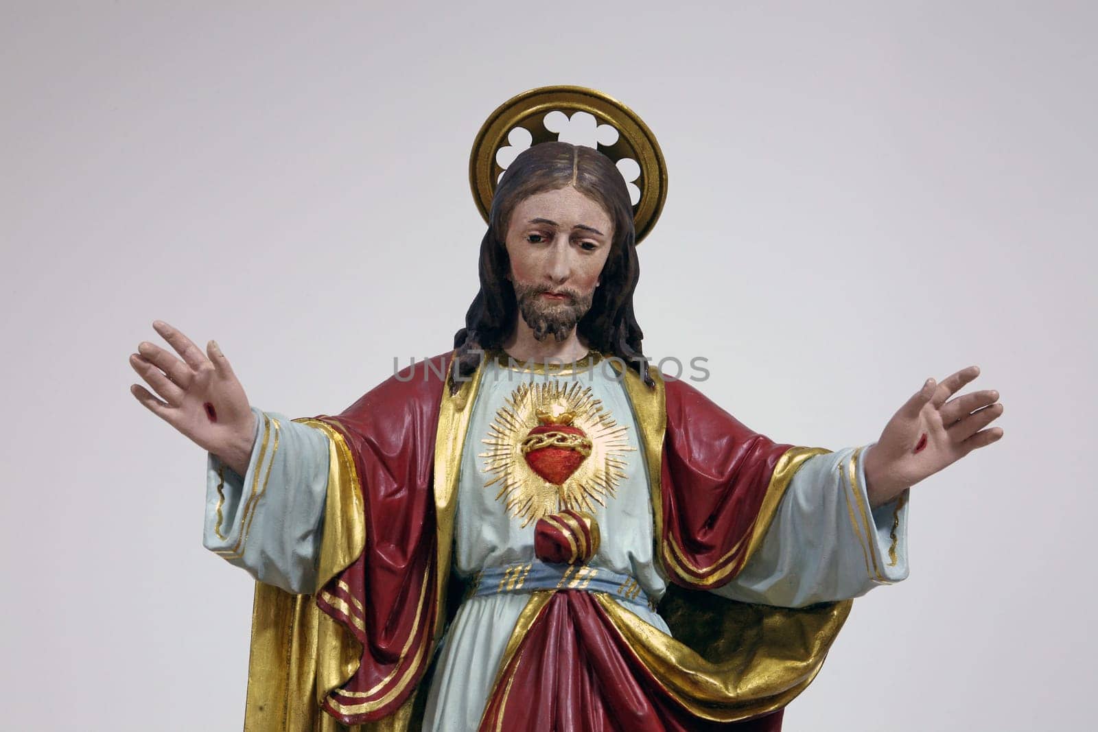 Sacred Heart of Jesus, statue in the church of Assumption of the Virgin Mary in Brodsko Vinogorje, Croatia