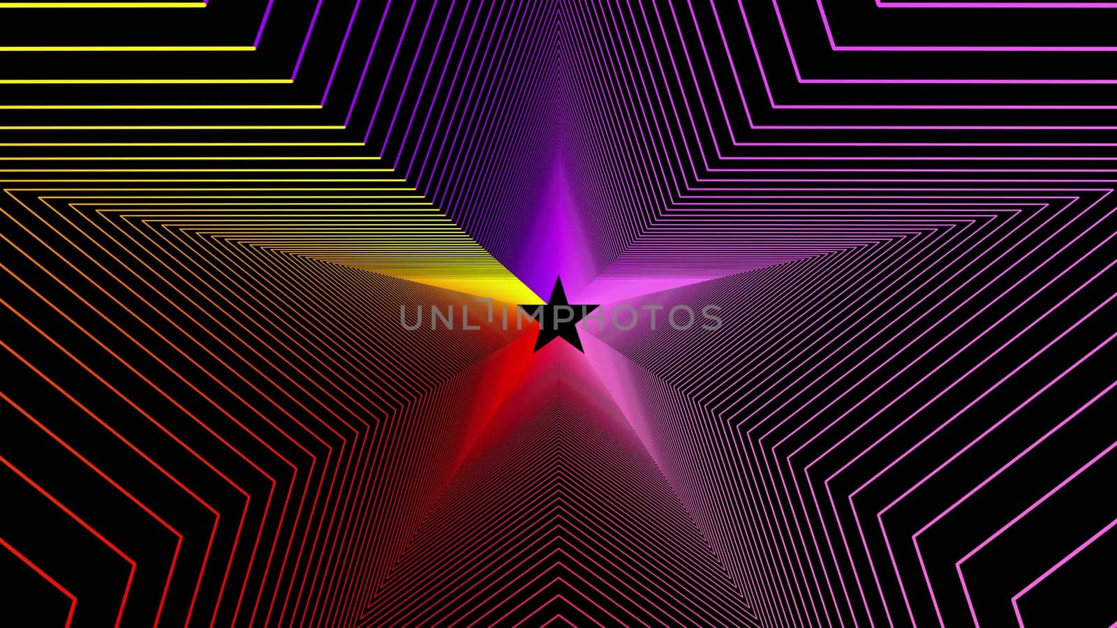 Futuristic pentagon ovals with vivid 3d render gradient. Synthwave retro 80s style party synth with mesh textures. Techno vaporwave with cosmic waves of energy frequencies and geometric curves.