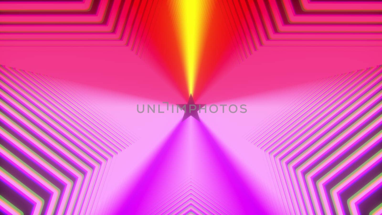 Futuristic pentagon ovals with vivid 3d render gradient. Synthwave retro 80s style party synth with mesh textures. Techno vaporwave with cosmic waves of energy frequencies and geometric curves.