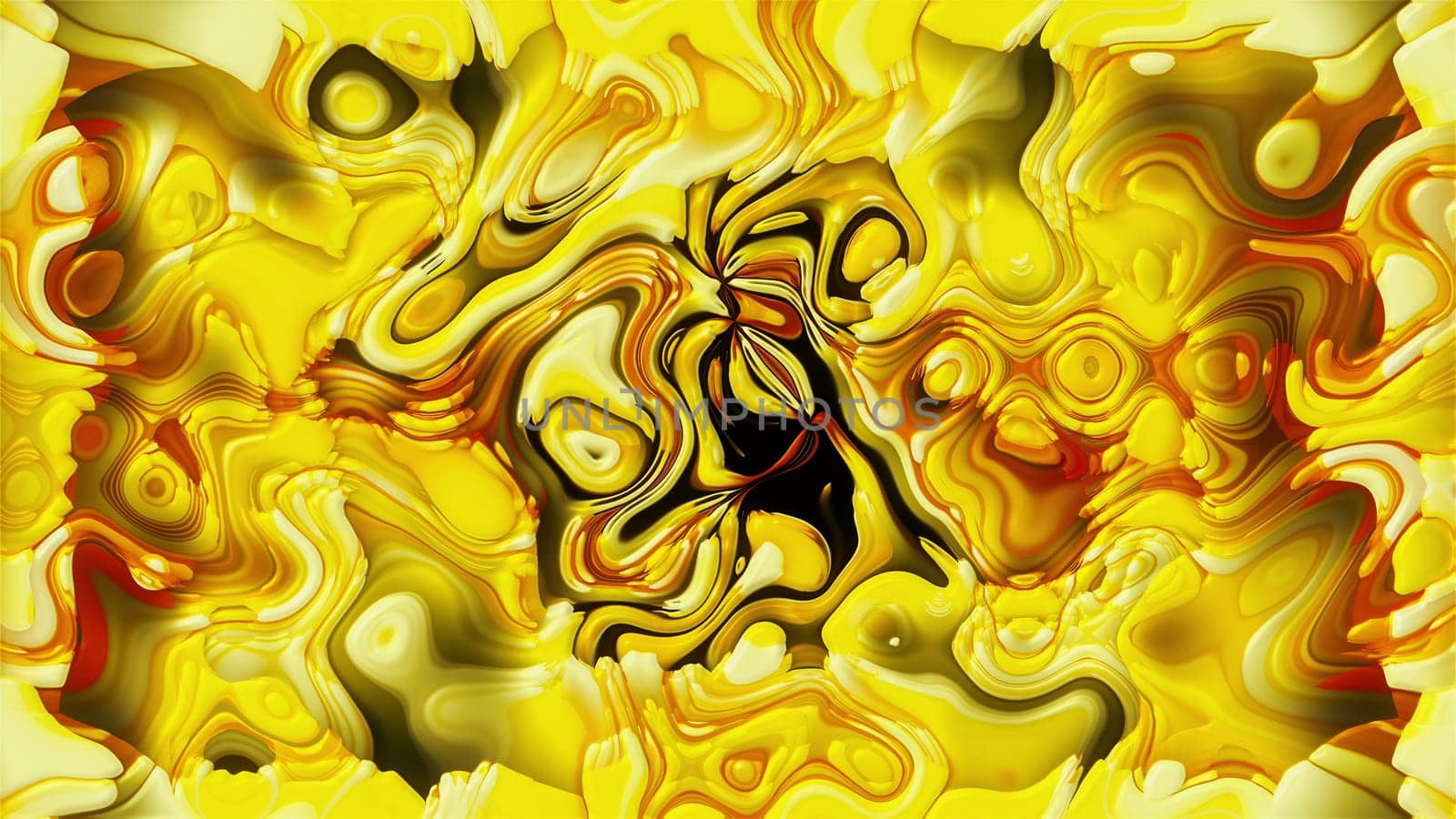 Futuristic liquid metal with 3d render of blurry spots. Abstract moving structures embodying flowing and pulsating energy. Dynamic mysterious futurism in modern design.