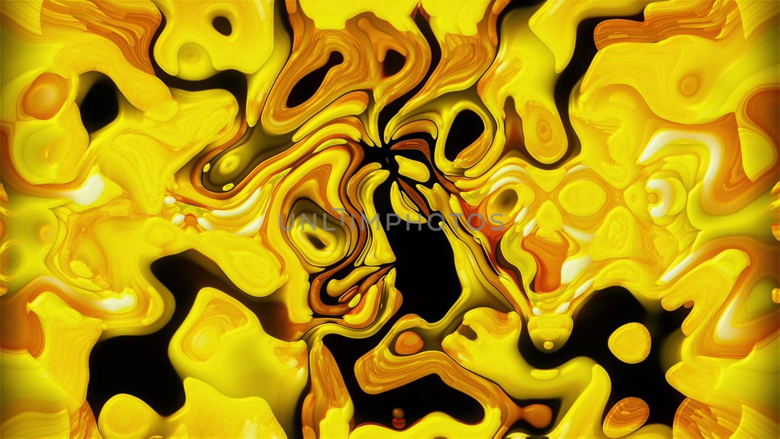 Futuristic liquid metal with 3d render of blurry spots. Abstract moving structures embodying flowing and pulsating energy. Dynamic mysterious futurism in modern design.