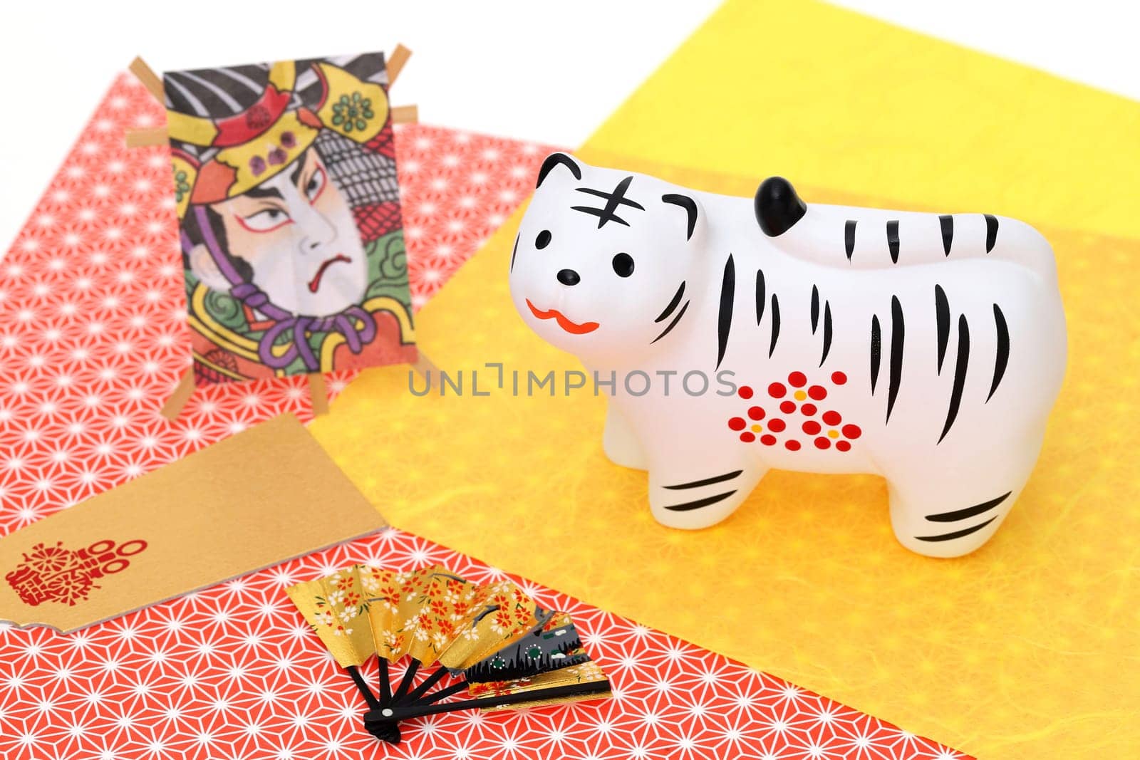 KAGAWA, JAPAN - Nov 11: Dolls of Tora Tiger. Japanese new year card. Japanese new year tiger object.