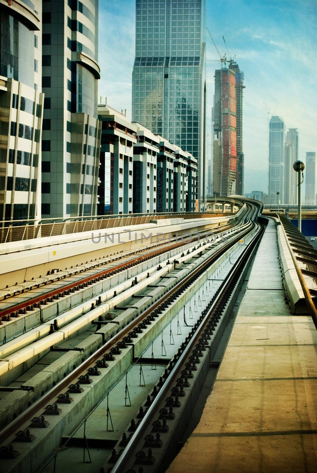 Railroad in Dubai, United Arab Emirates