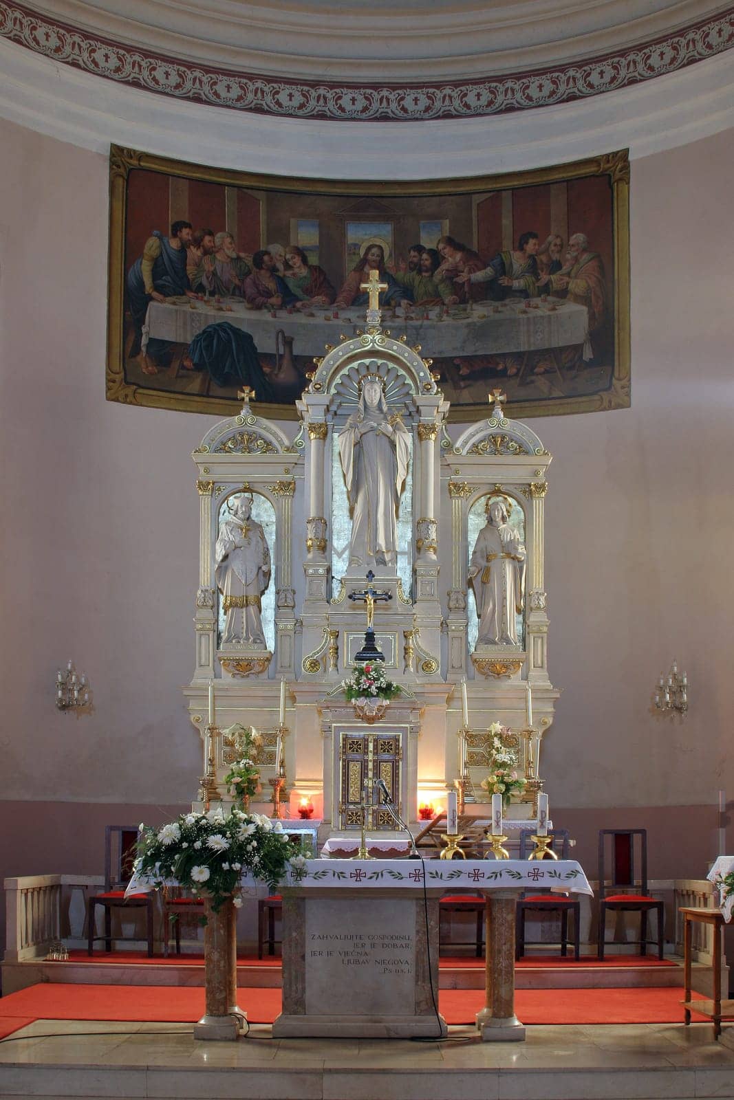 Main altar in the Cathedral of Saint Teresa of Avila in Bjelovar, Croatia