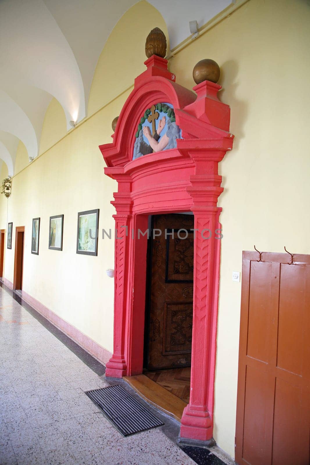 Door frame in the Franciscan monastery in Cernik, Croatia