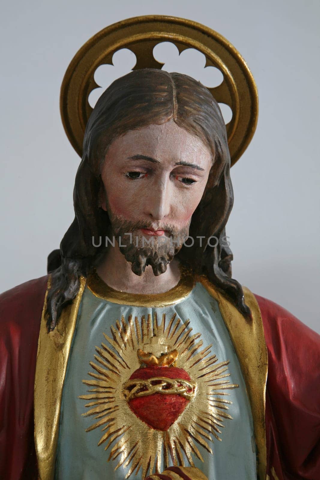 Sacred Heart of Jesus, statue in the church of Assumption of the Virgin Mary in Brodsko Vinogorje, Croatia