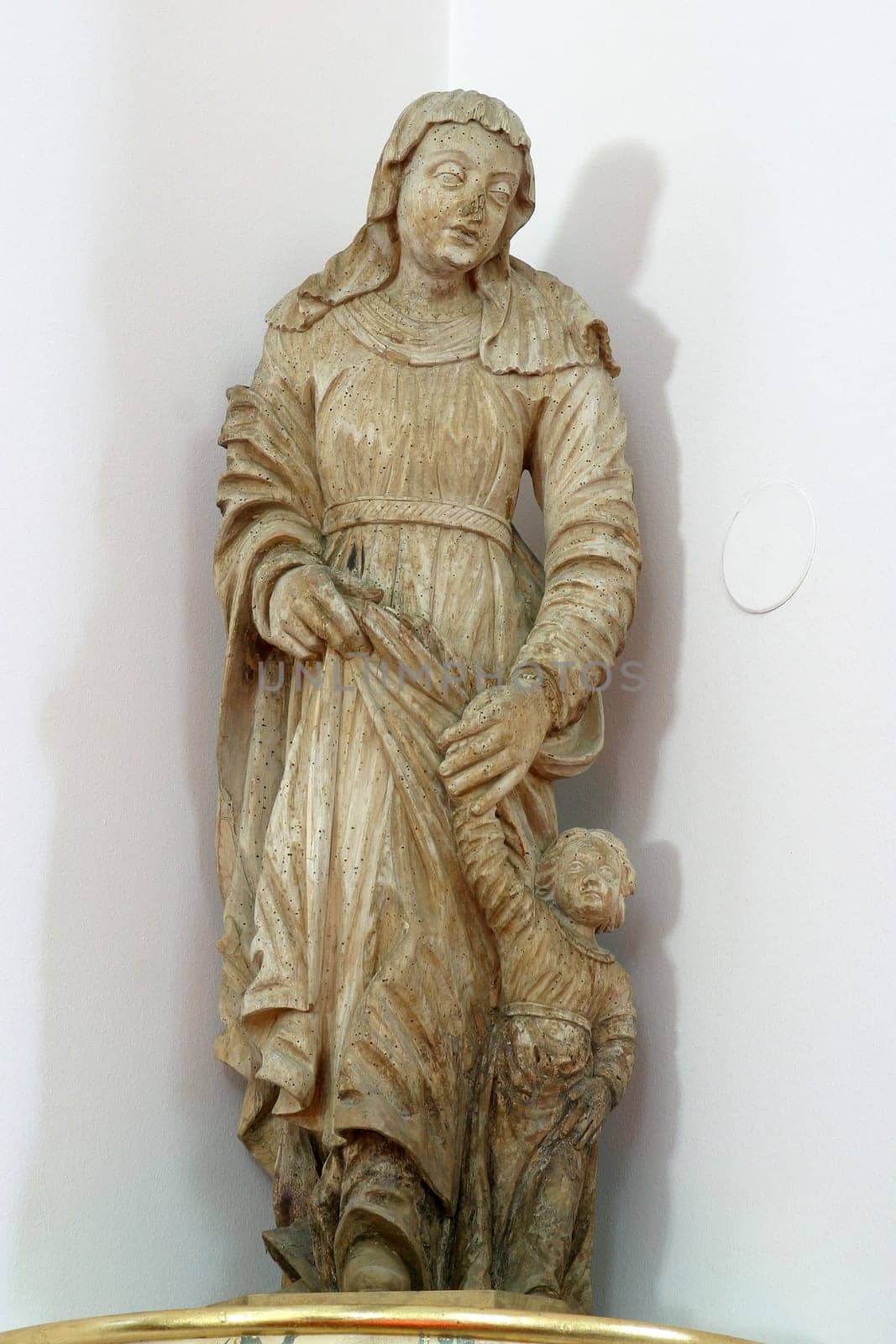 Saint Anne, statue in the parish church of Saint Anthony of Padua in Vukmanic, Croatia