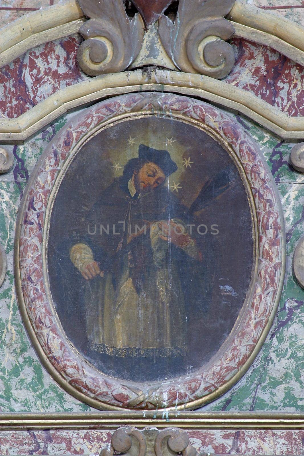 Saint John of Nepomuk, altar of the Nativity in the church of Saints Nicholas and Vitus in Zazina, Croatia