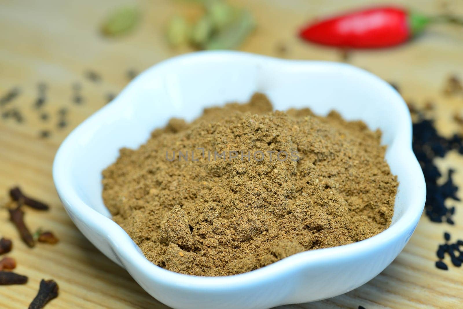 Arabian 7 spice mix in a closeup