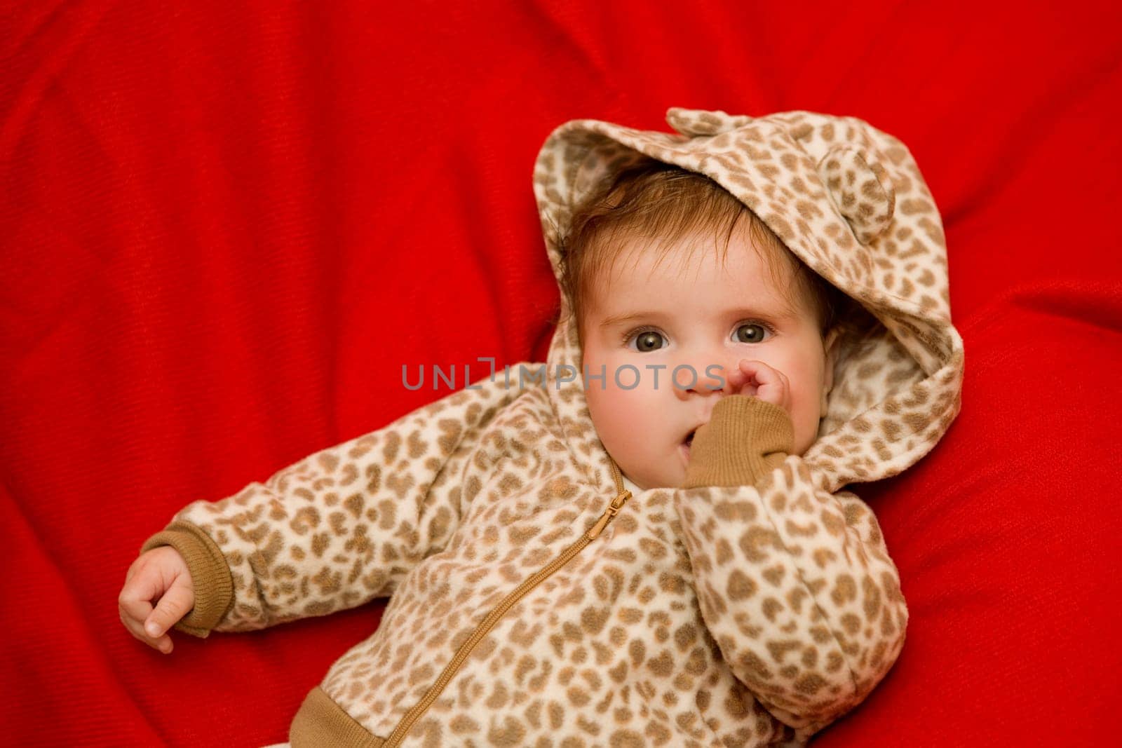 young baby portrait, studio picture