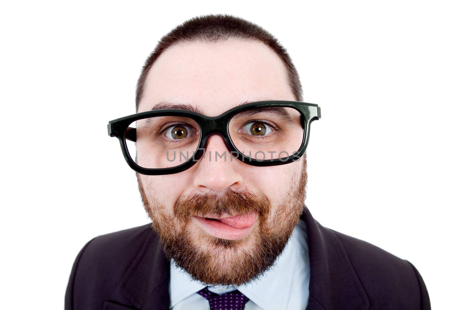 young business man portrait isolated on white