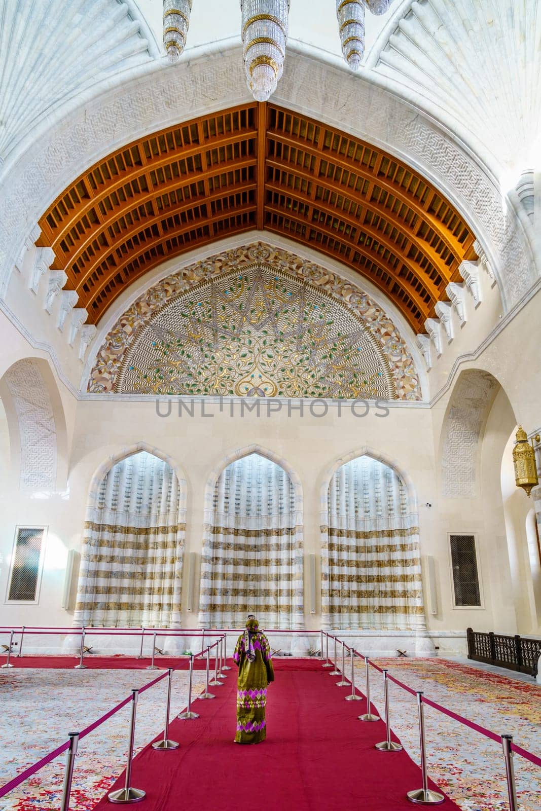 December 4, 2016, Muscat, Oman: Prayer hall of Mosque Muhammad al-Amin in Muscat, Oman
