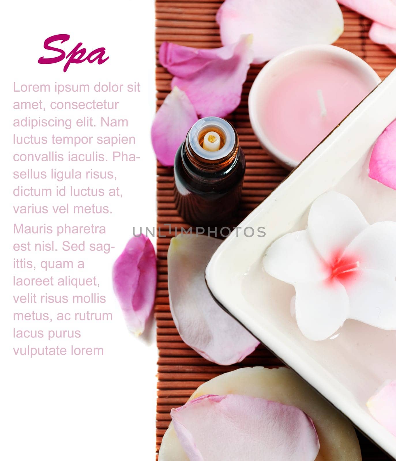 Spa treatment concept with empty space for your text