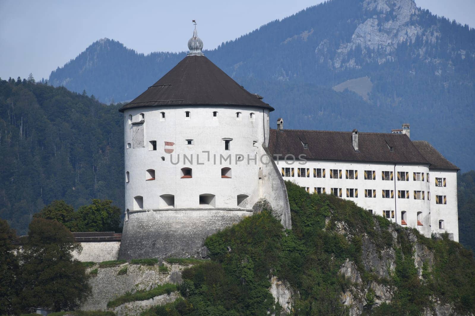 In 1205 the Kufstein Fortress in Austria,Tyrol was first mentioned in a document. The fortress is the landmark of Kufstein. It is located on the 90m high rock mountain directly on the river Inn.