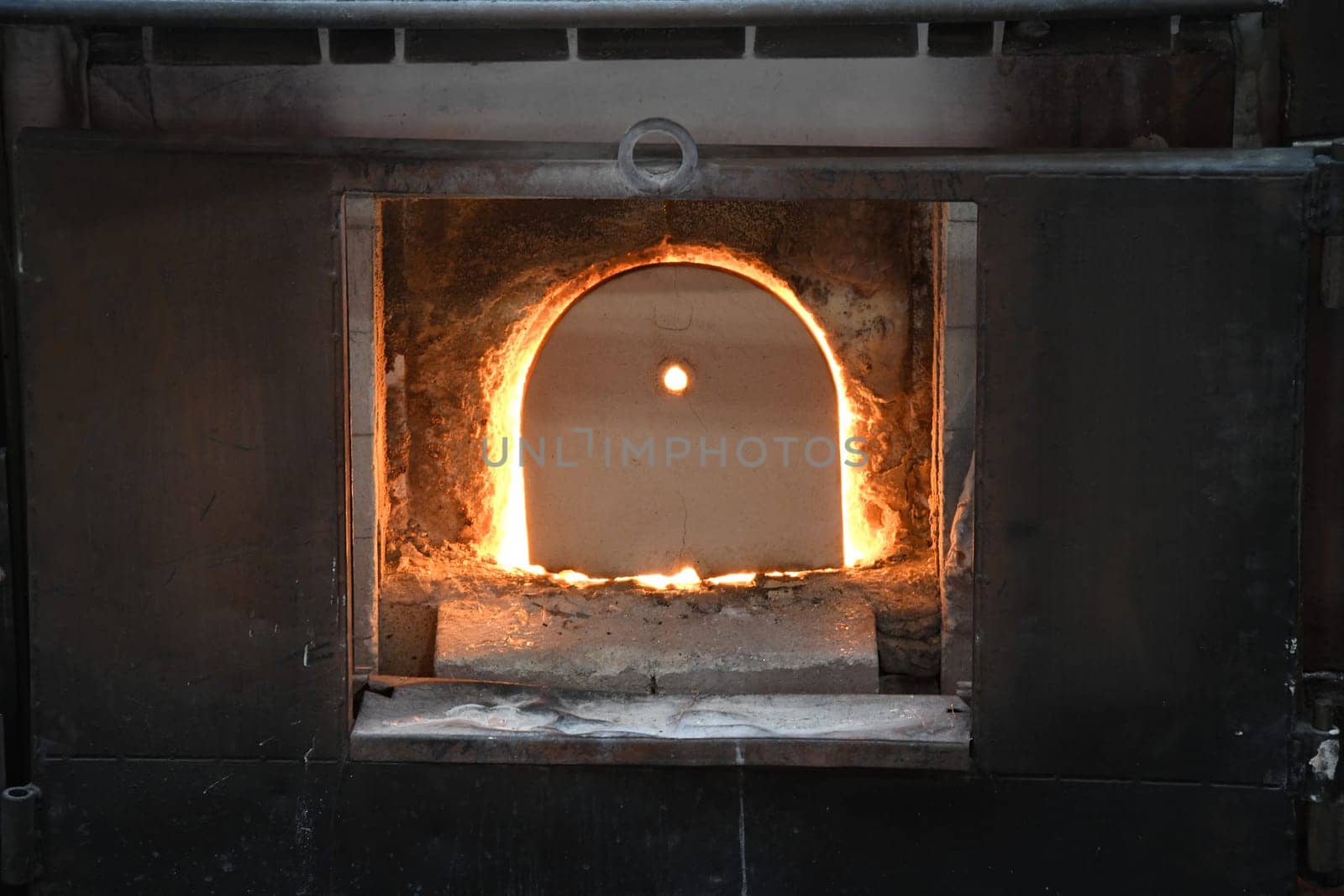 A kiln for making glass.
