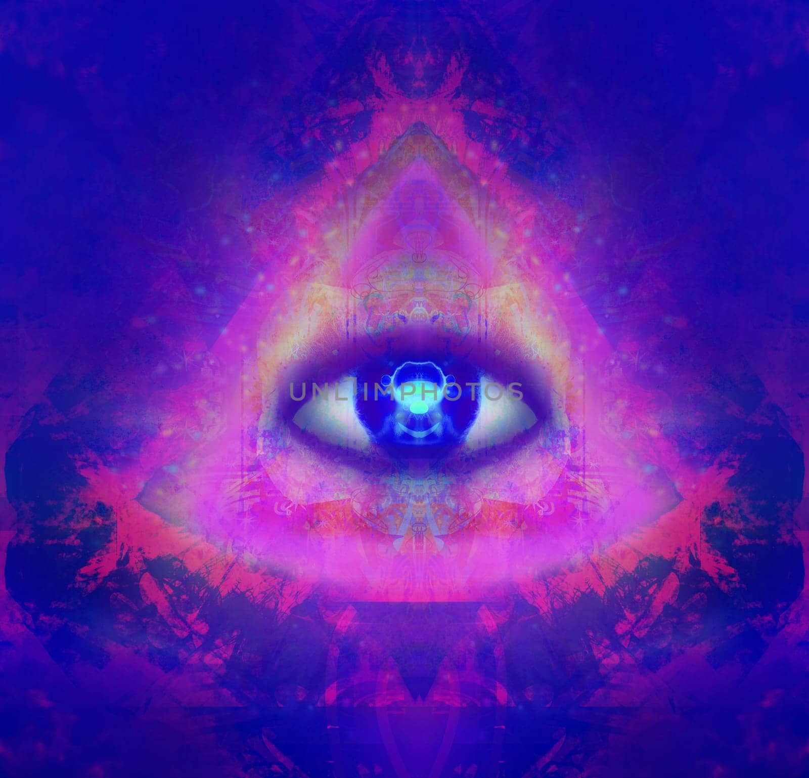 illustration of a third eye mystical sign
