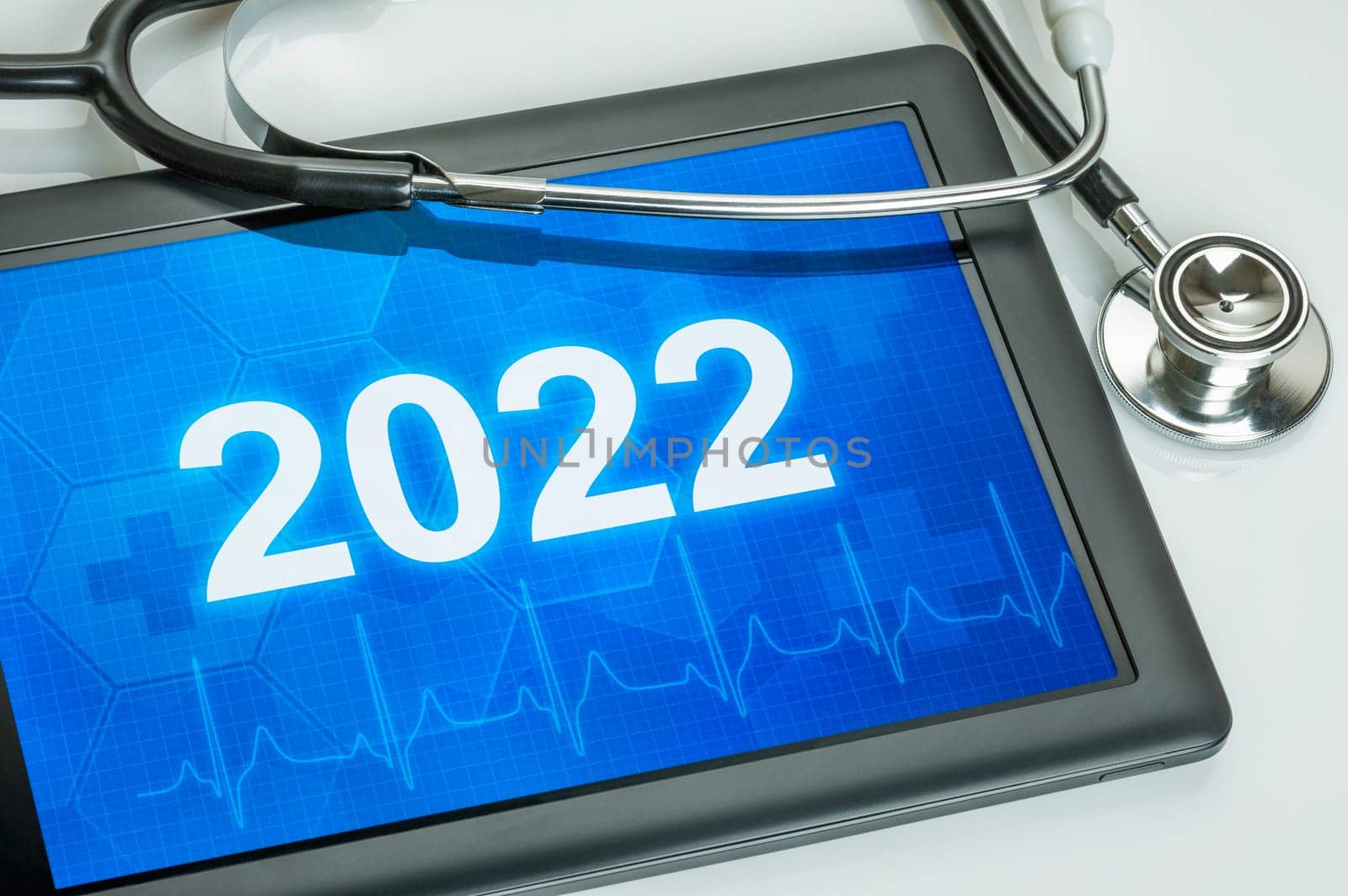 Tablet with the number 2022 on the display