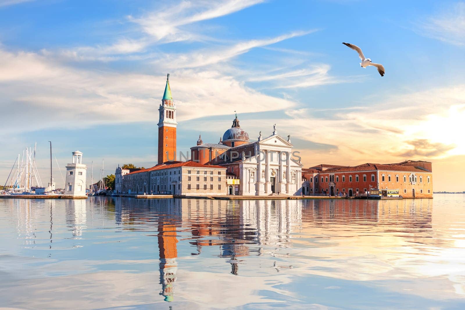 St. George Monastery in the lagoon of Venice, Italy.