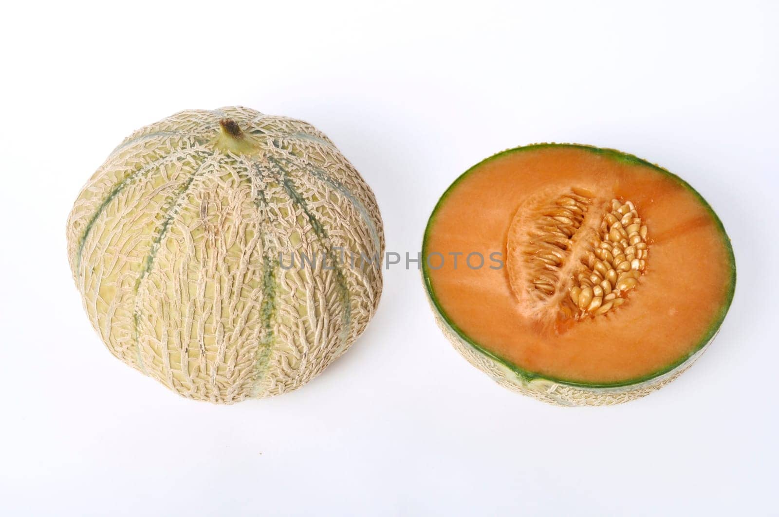 Melon on a white background