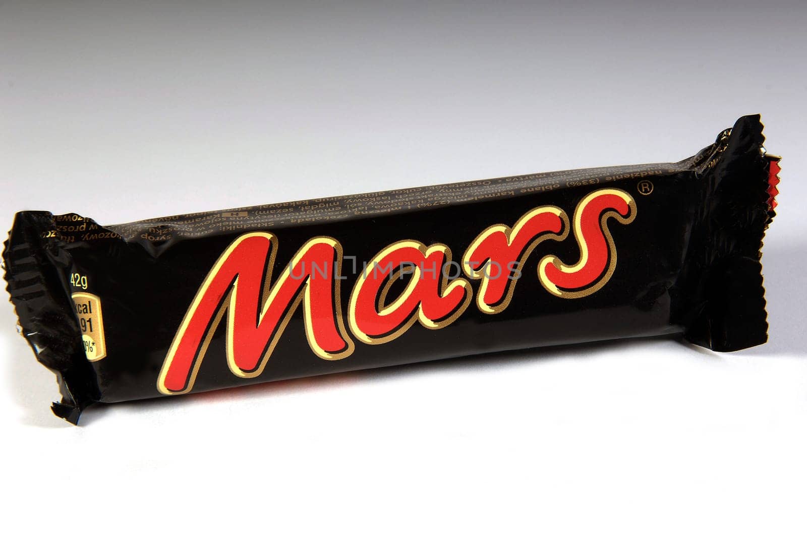Mars bar consists of nougat filling covered with thick caramel and milk chocolate.