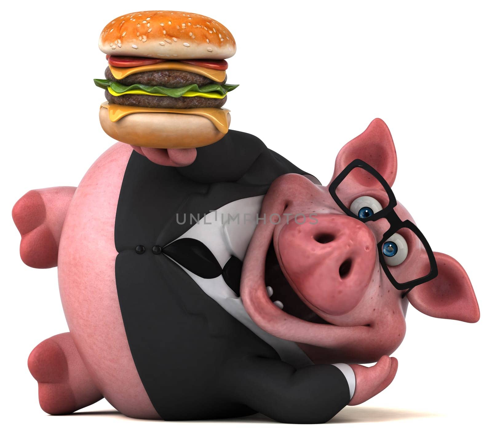 Fun pig - 3D Illustration