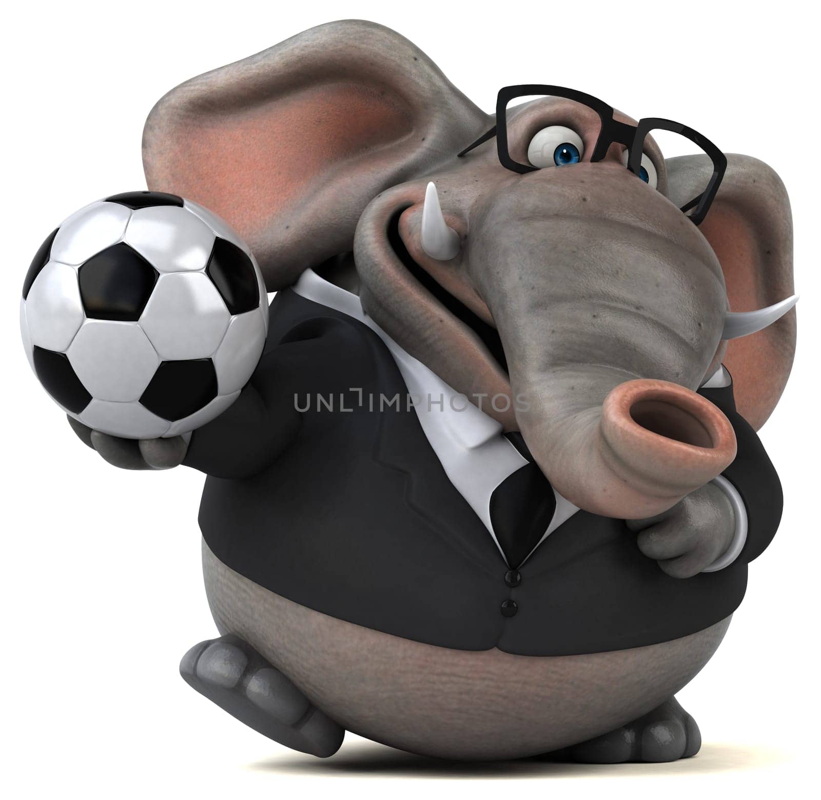 Fun elephant - 3D Illustration