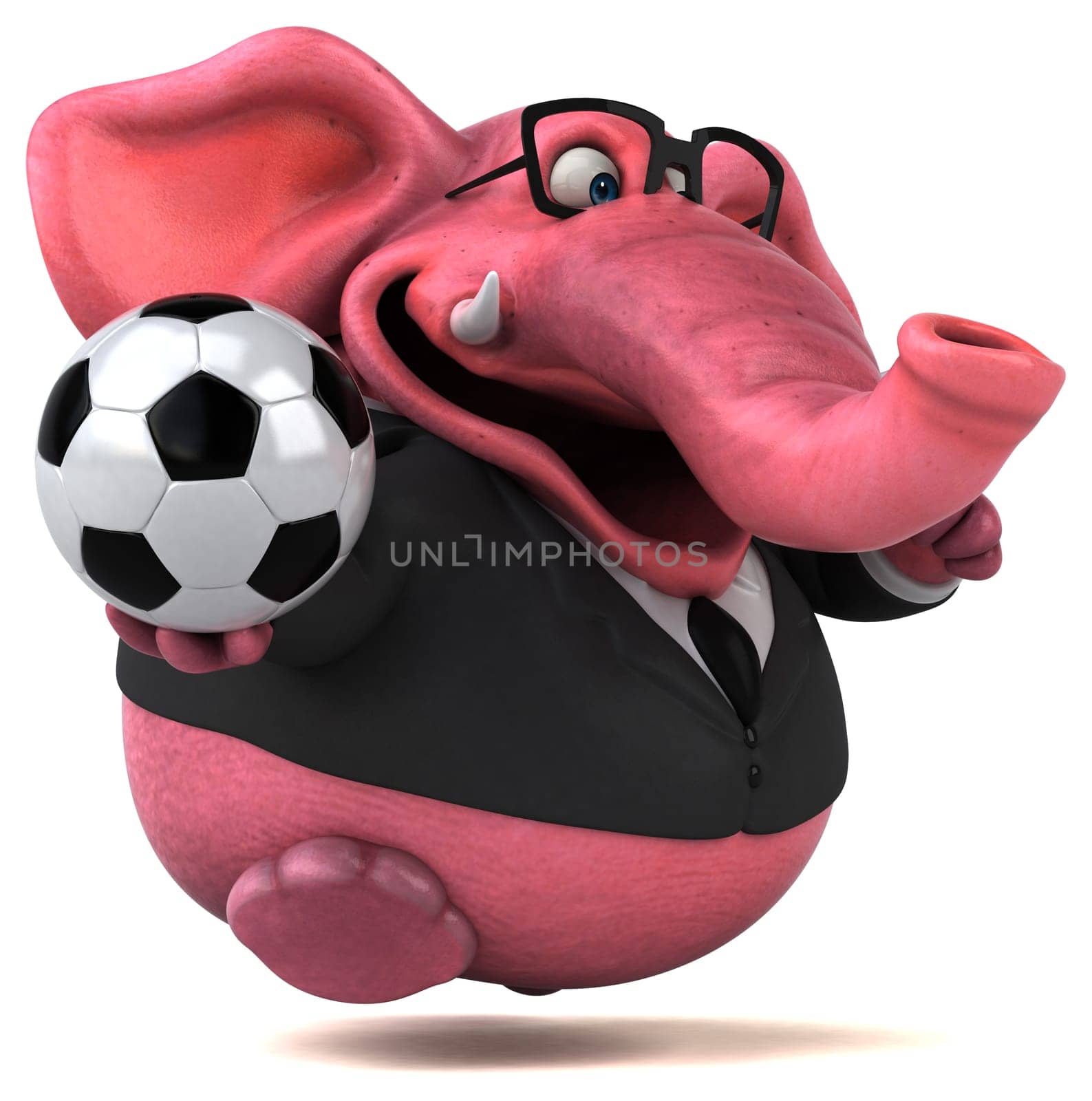 Pink elephant - 3D Illustration