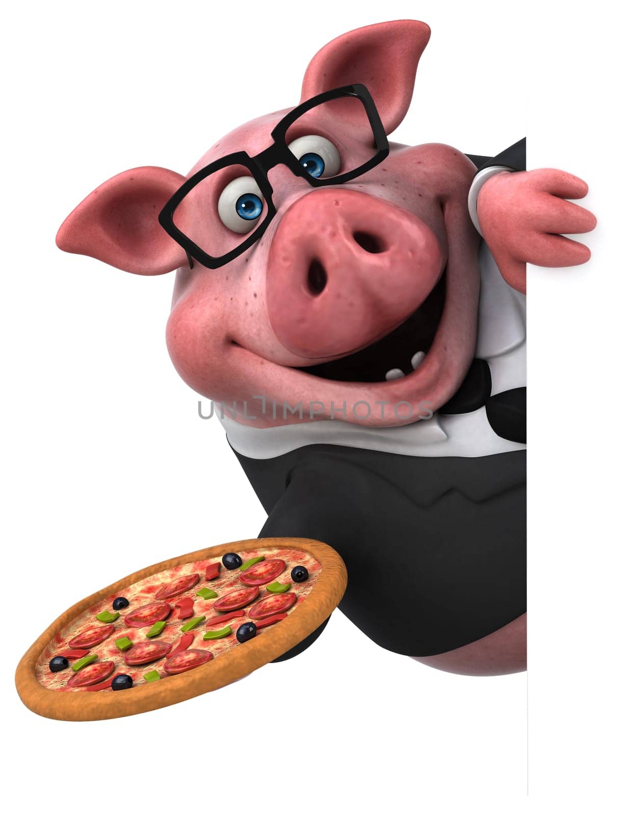 Fun pig - 3D Illustration