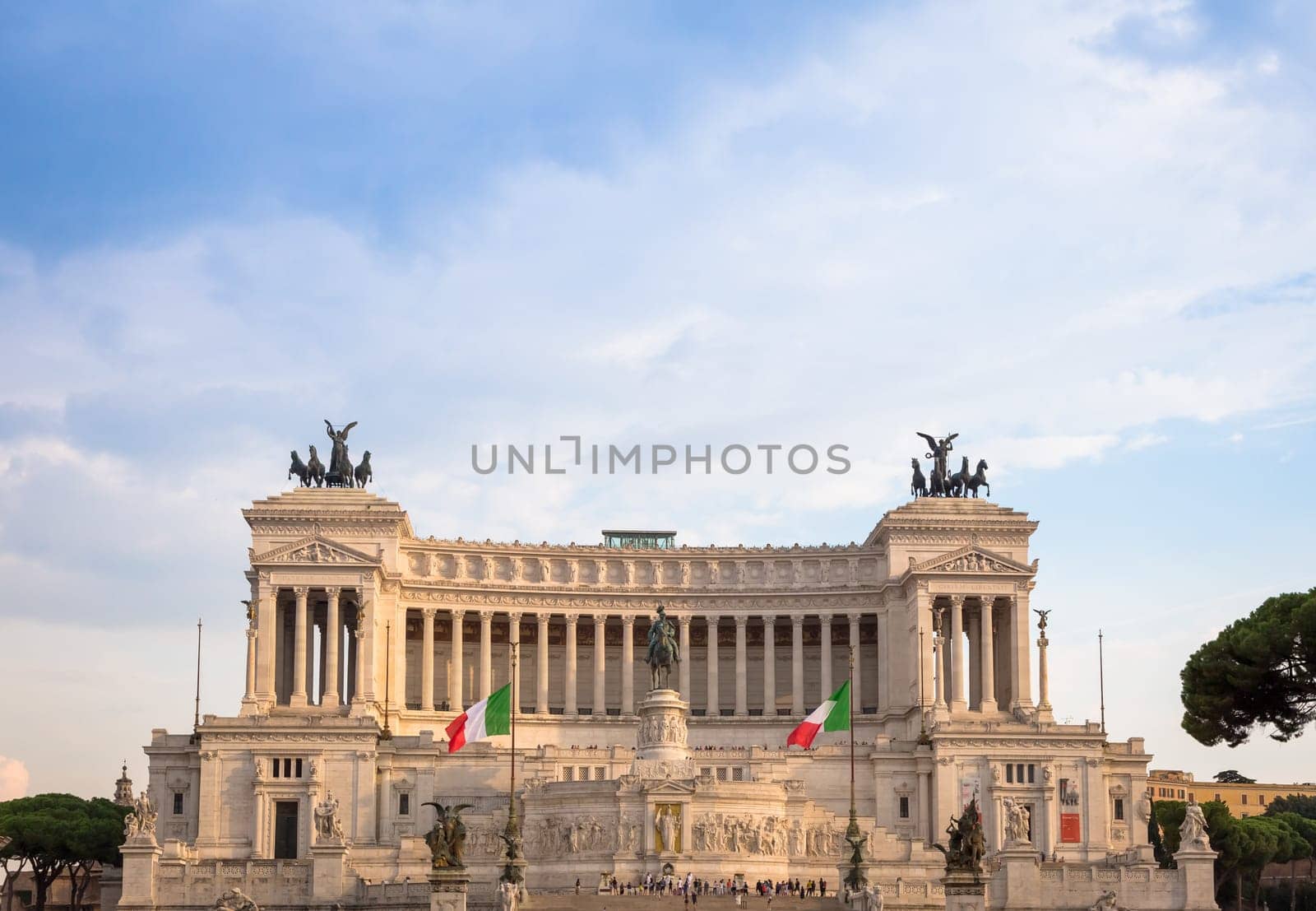 ROME, ITALY - CIRCA AUGUST 2020: Vittoriano Monument located in Piazza Venezia (Venice Square)