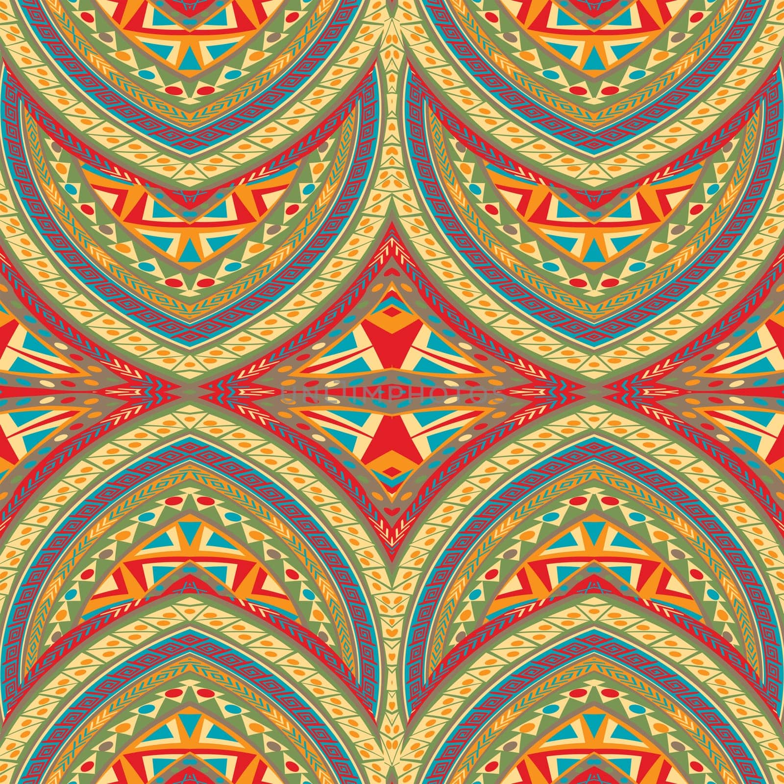 Ethnic motifs colorful seamless background