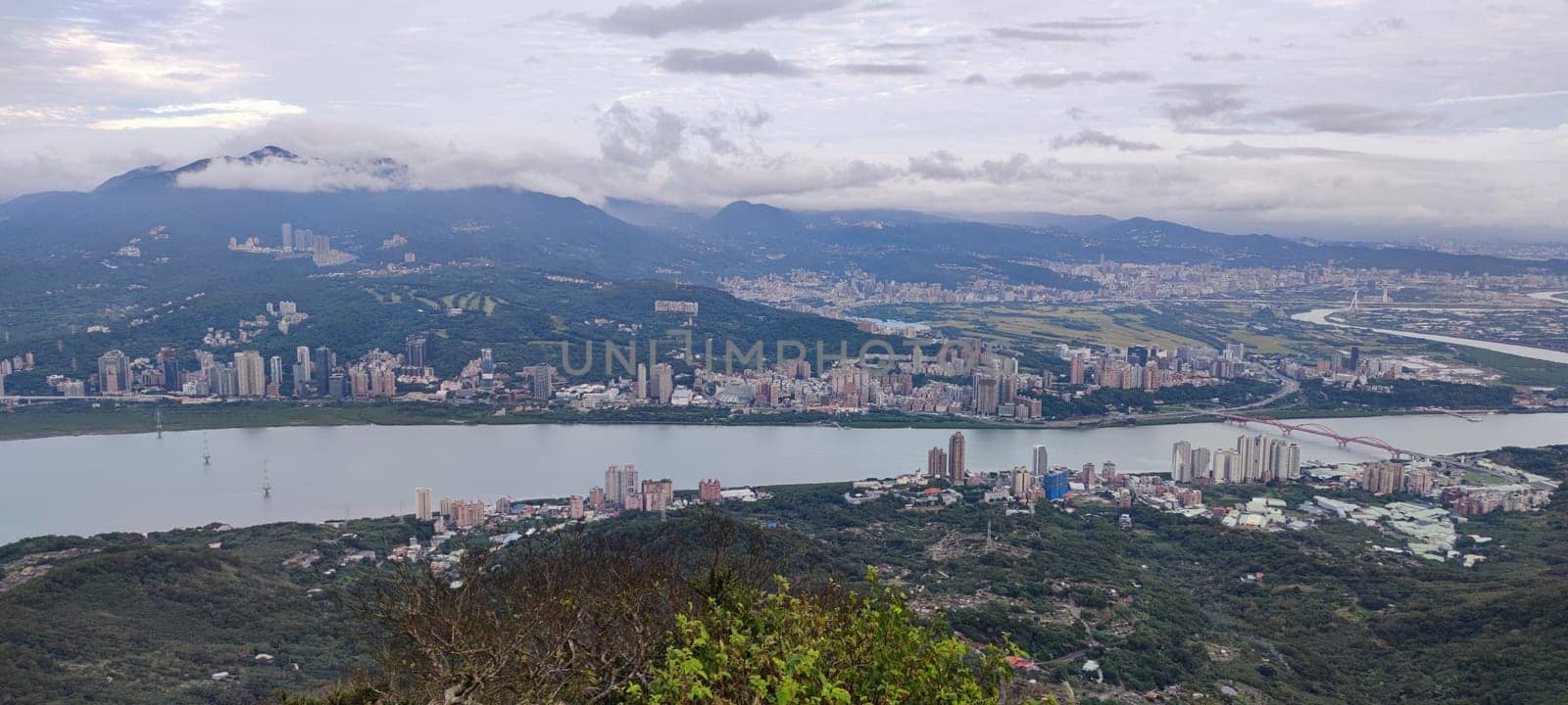 The Tamsui River and Guanyin Mountain, New Taipei City, Taiwan