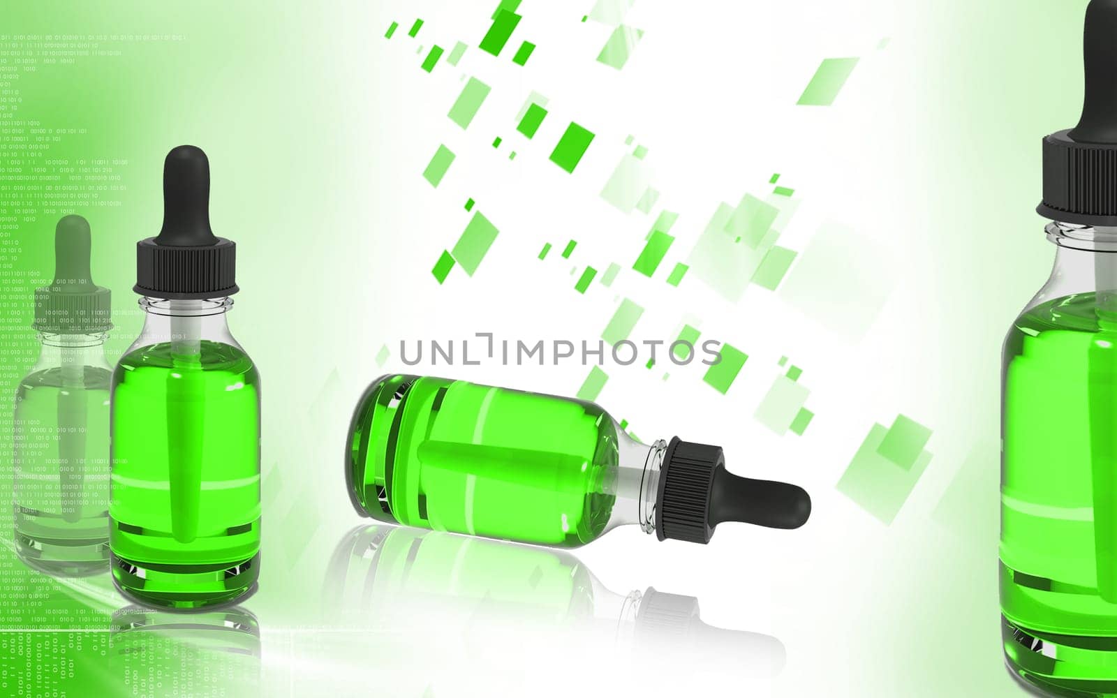 Digital illustration of medicine in colour background